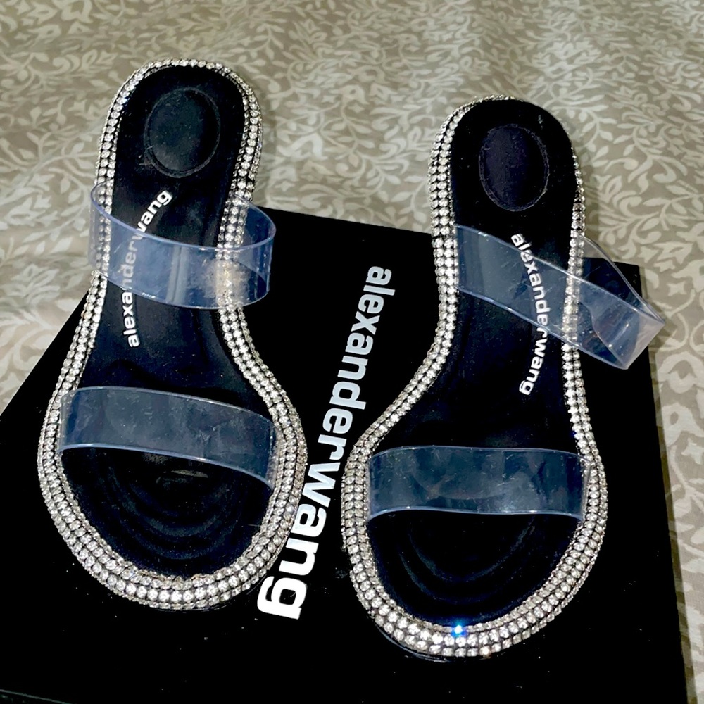 Alexander Wang Nova Slide Sandal/Crystal